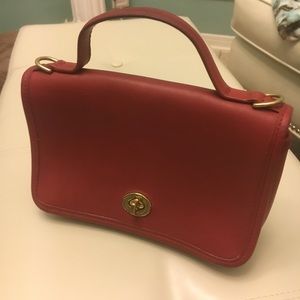 Coach Casino handbag #9924 vintage red